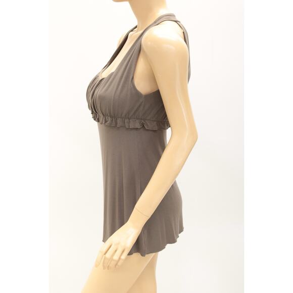 Vtg Y2K PAIGE Babydoll Top Womens Medium Green Milk Maid Sleeveless Stretch - Picture 2 of 8